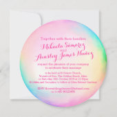 水の色のバブル結婚式の招待 招待状 (裏面)