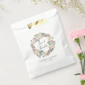 水の色のバラとラン結婚ズありがとう フェイバーバッグ (封をした状態)