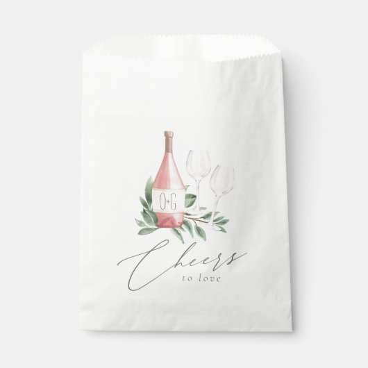 水の色のバラワイン植物性応援に愛 フェイバーバッグ (正面)