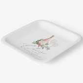 水の色のバラワイン植物性応援に愛 ペーパープレート (傾斜あり)