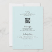 水の色のバルーン男の子ベビーすべて1つのシャワー 招待状 (裏面)