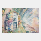 水の色のバンとカスタムプレートギフト キッチンタオル (横)