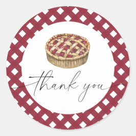 水の色のパイ赤ちゃんシャワー感謝していユー ラウンドシール