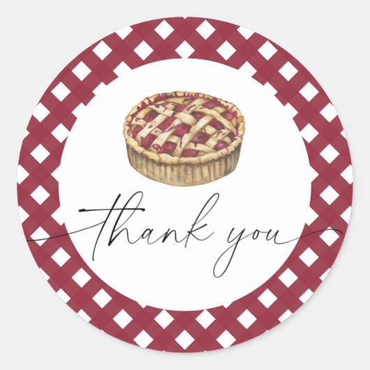 水の色のパイ赤ちゃんシャワー感謝していユー ラウンドシール (正面)