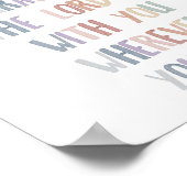 水の色のパステルは強く勇気のあるポスター ポスター (角)