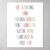 水の色のパステルは強く勇気のあるポスター ポスター (正面)