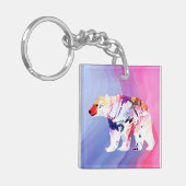 水の色のパステル北極探検家 キーホルダー (正面左)