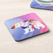 水の色のパステル北極探検家 コースター (左側)