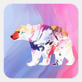 水の色のパステル北極探検家 スクエアシール