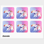 水の色のパステル北極探検家 スクエアシール (シート)