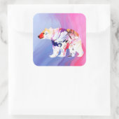 水の色のパステル北極探検家 スクエアシール (バッグ)