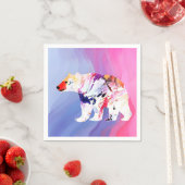 水の色のパステル北極探検家 スタンダードカクテルナプキン (インサイチュ)