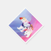 水の色のパステル北極探検家 スタンダードカクテルナプキン (角)
