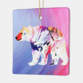 水の色のパステル北極探検家 セラミックオーナメント (左)