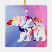 水の色のパステル北極探検家 セラミックオーナメント (正面)