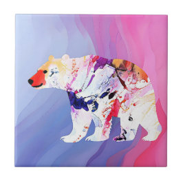 水の色のパステル北極探検家 タイル