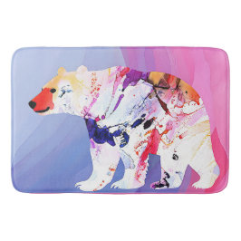 水の色のパステル北極探検家 バスマット