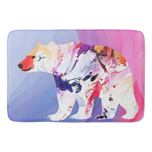 水の色のパステル北極探検家 バスマット (正面)