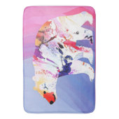 水の色のパステル北極探検家 バスマット (正面縦)