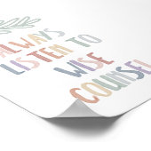 水の色のパステル聞は常に賢明なポスター ポスター (角)