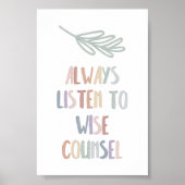 水の色のパステル聞は常に賢明なポスター ポスター (正面)