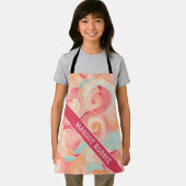 水の色のパターカラフルンパーソナライズされた エプロン (インサイチュ)