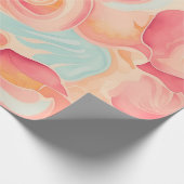 水の色のパターカラフルンパーソナライズされた ラッピングペーパー (角)