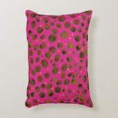 水の色のパターンと抽象芸術チーターの皮膚。 アクセントクッション (正面(垂直))