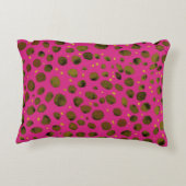 水の色のパターンと抽象芸術チーターの皮膚。 アクセントクッション (裏面)