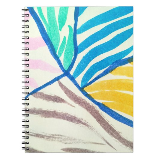 水の色のパッチワーク:汚絵を描いスタイル。 ノートブック (正面)