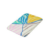 水の色のパッチワーク：汚絵を描いスタイル。 バスマット (アングル)