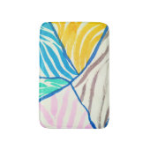 水の色のパッチワーク：汚絵を描いスタイル。 バスマット (正面縦)