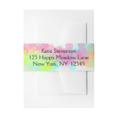 水の色のパッ絵を描クカラフル抽象芸術 招待状ベリーバンド (正面例)