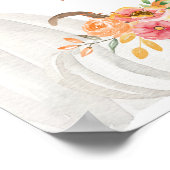 水の色のパンプキ結婚ンのウェルカムサイン ポスター (角)