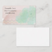 水の色のパーソナライズモダンされた名刺 名刺 (正面/裏面)