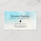 水の色のビーチだけでヨガとウェルネスを呼吸 名刺 (裏面)