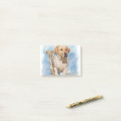 水の色のビーチのラボ ポストイット (デスク上)