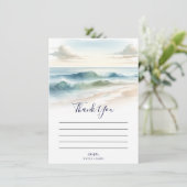 水の色のビーチ波素朴沿岸ありがとう 招待状 (スタンド正面)