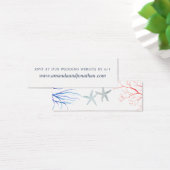 水の色のビーチ結婚式の返信WebサイトRSVP (デスク)