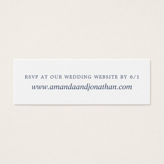 水の色のビーチ結婚式の返信WebサイトRSVP (正面)