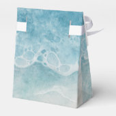 水の色のビーチ結婚式 フェイバーボックス (裏面サイド)