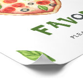 水の色のピザ赤ちゃんシャワーの好意ポスター ポスター (角)