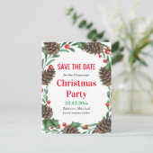 水の色のピネコンは日付を保存クリスマスパーティー 案内ポストカード (スタンド正面)