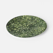 水の色のフォレスト緑ニュートラルベビーシャワー ペーパープレート (アングル)