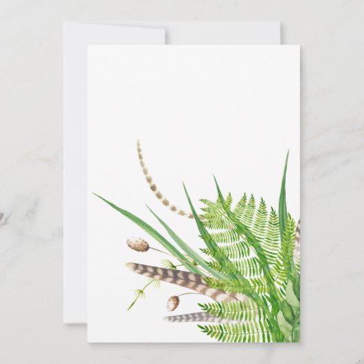 水の色のフォレ素朴ストsipと参照パーティー 招待状 (裏面)