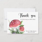 水の色のフライのアガリン感謝していス – あなたは赤ちゃんシャワー サンキューカード (正面)