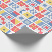 水の色のフラグ航海の海洋セーリングシャワー ラッピングペーパー (角)