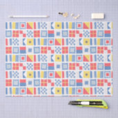 水の色のフラグ航海の海洋セーリングシャワー 薄葉紙 (クラフト)