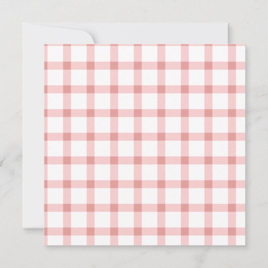 水の色のフルーツ格子状の赤ベリースイーツ 招待状 (裏面)