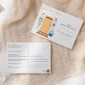 水の色のフロントドア我々は新しいアドレスを移動 ポストカード